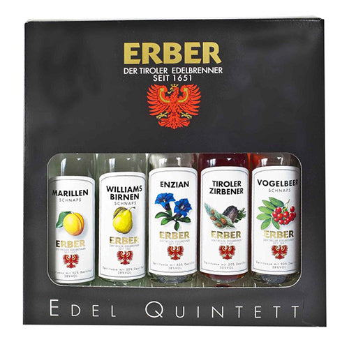 Edelquintett - Tiroler Schnäpse - 5 x 4 cl