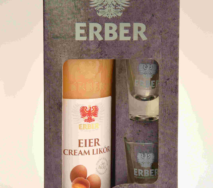 Geschenkset Eierlikör + 2 Gläser